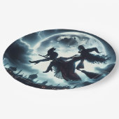 魔女飛んでいると猫 ペーパープレート (アングル)