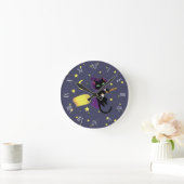 魔女飛んでいる猫ローマ数字 ラウンド壁時計 (ホーム)