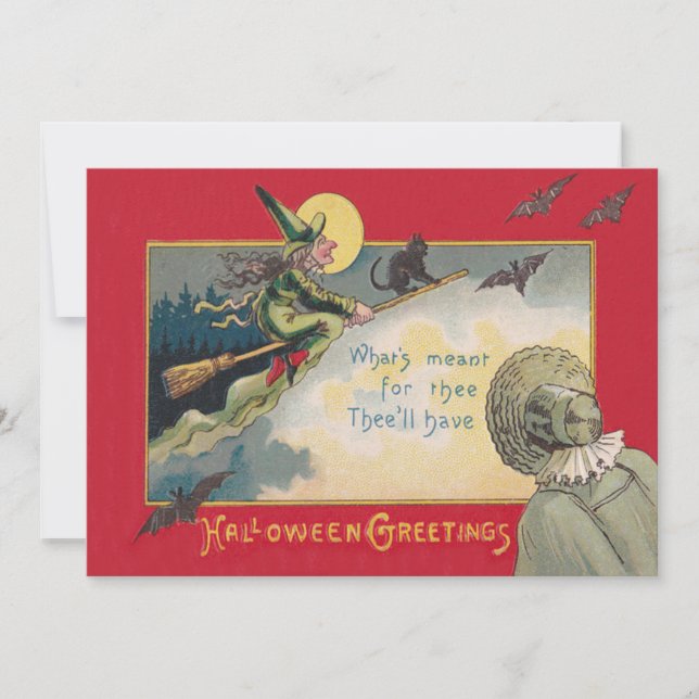 魔女飛んでいる黒猫こうもり満月 (正面)