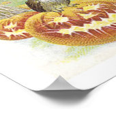 魔女飛んでいる、こうもり、ネコ、フクロウ月 ポスター (角)