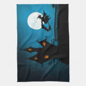 魔女飛んでいる キッチンタオル (縦)