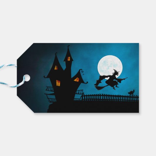 魔女飛んでいる ギフトタグ (裏面横)