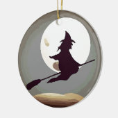 魔女飛んでいる セラミックオーナメント (左)