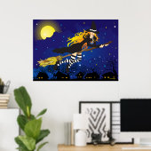 魔女飛んでいる ポスター (ホームオフィス)