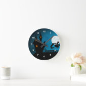 魔女飛んでいる ラウンド壁時計 (ホーム)
