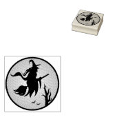 魔女飛んでいる ラバースタンプ (押印)