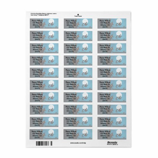 魔女飛んでいる ラベル (フルシート)