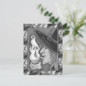 魔女食べの叫び声アイスクリームコーン、ハロウィーン シーズンポストカード (スタンド正面)