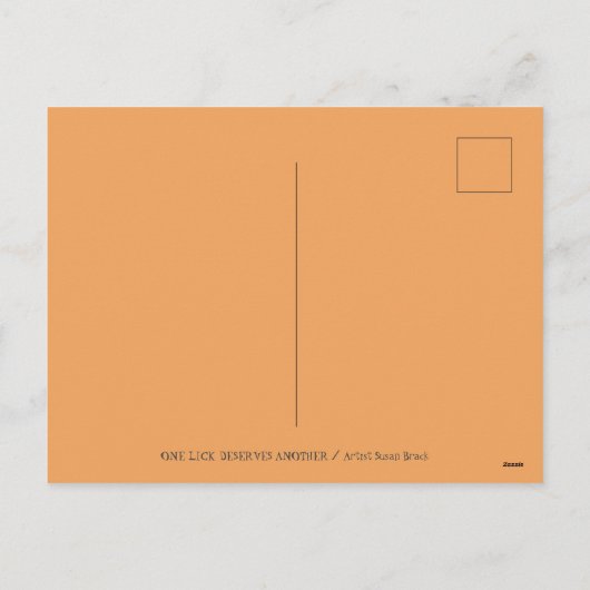 魔女食べの叫び声アイスクリームコーン、ハロウィーン シーズンポストカード (裏面)