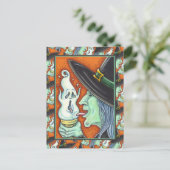 魔女食べの叫び声アイスクリームコーン、ハロウィーンH シーズンポストカード (スタンド正面)