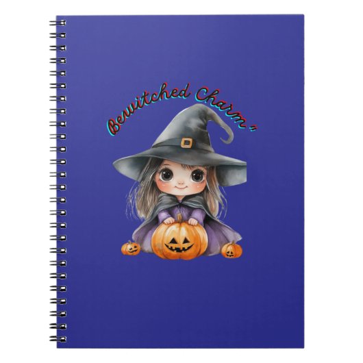魔女魅力的女ハロウィンデコールとカボチャ ノートブック (正面)