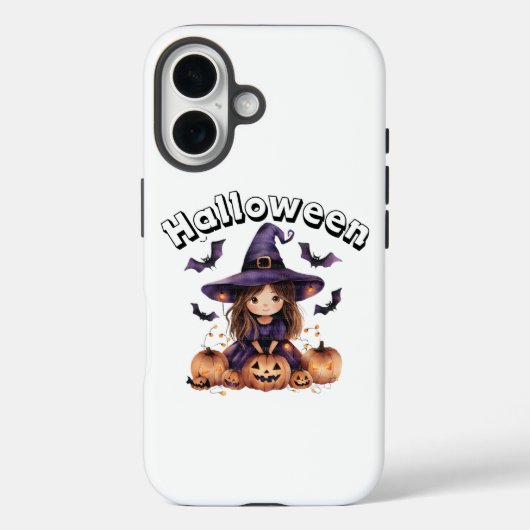 魔女魅力的女ハロウィンデコールとカボチャ Case-Mate iPhoneケース (裏面)