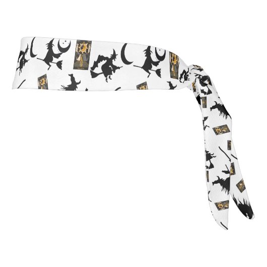 魔女魔法使い黒猫のムーンブルームスティック タイヘッドバンド (回転90)