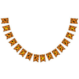 魔女魔法使い黒猫のムーンブルームスティック バンティングフラッグ