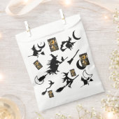 魔女魔法使い黒猫のムーンブルームスティック フェイバーバッグ (クリップ留めされた状態)