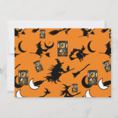 魔女魔法使い黒猫のムーンブルームスティック 招待状 (裏面)