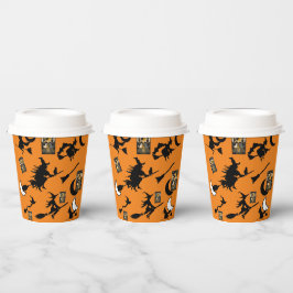 魔女魔法使い黒猫のムーンブルームスティック 紙コップ