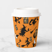 魔女魔法使い黒猫のムーンブルームスティック 紙コップ (裏面)