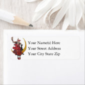 魔女黒猫がムーンに座るヴィンテージハロウィン ラベル (インサイチュ)