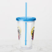 魔女黒猫と三日月 アクリルタンブラー (右)