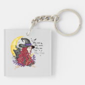 魔女黒猫と三日月 キーホルダー (裏面)