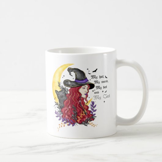 魔女黒猫と三日月 コーヒーマグカップ (右)
