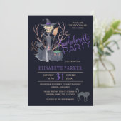 魔女黒猫ハロウィーンブライダルシャワーパーティー 招待状 (スタンド正面)