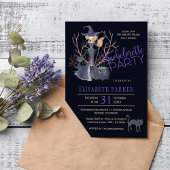 魔女黒猫ハロウィーンブライダルシャワーパーティー 招待状