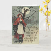 魔女黒猫フルムーン カード (黄色い花)