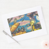 魔女黒猫ベビー乳母車シールSHEET REC 長方形シール (封筒)