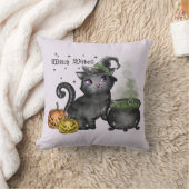 魔女黒猫 | Witch Vibes クッション (ブランケット)