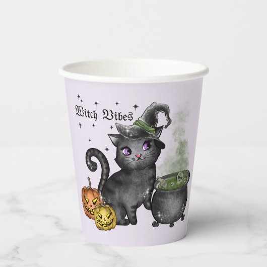 魔女黒猫 | Witch Vibes 紙コップ (裏面)