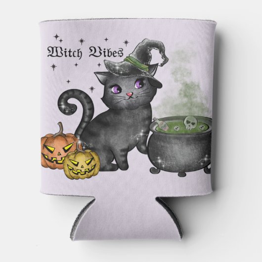 魔女黒猫 | Witch Vibes 缶クーラー (正面)