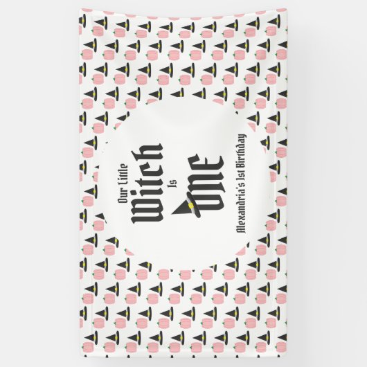 魔女1歳の誕生日 横断幕 (縦)