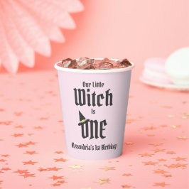 魔女1歳の誕生日 紙コップ