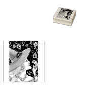 魔女&こうもりつる植物ハロウィーンゴムスタンプ ラバースタンプ (押印)