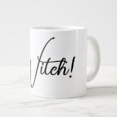 「魔女！」 カスタマイズ可能なマグカップ ジャンボコーヒーマグカップ (正面右)