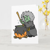 魔女 カード (黄色い花)