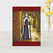 魔女 カード (黄色い花)