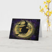 魔女 カード (黄色い花)