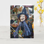 魔女 カード (黄色い花)