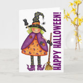 魔女 – グリーティングカード (黄色い花)