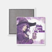 魔女、コーヒーが欲しい マグネット (正面/裏面)