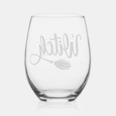 魔女 ステムなしワイングラス (裏面)