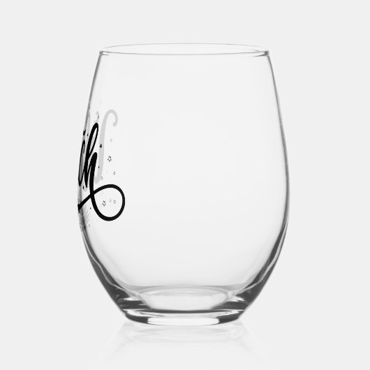 魔女 ステムなしワイングラス (左)