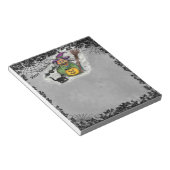 魔女、ネコ、こうもり、カボチャ、ハッピーハローウィン! ノートパッド (アングル)