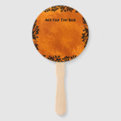 魔女、ネコ、こうもり、カボチャ、ハッピーハローウィン! ハンドファン (裏面)