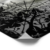 魔女、ネコ、こうもり、カボチャ、ハッピーハローウィン! ポスター (角)