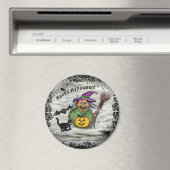 魔女、ネコ、こうもり、カボチャ、ハッピーハローウィン! マグネット (インサイチュ (食洗機))