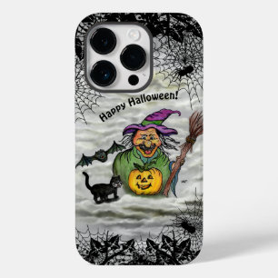 魔女、ネコ、こうもり、カボチャ、ハッピーハローウィン! Case-Mate iPhone 14 PROケース